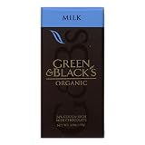Green and Black's Organic Milk Chocolate Bar, 34% Cocoa, 3.5-Ounce Bars (Pack of 10)