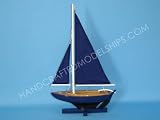 Sunset Yacht Dark Blue Sails Model Ship Model Sailboat Yacht