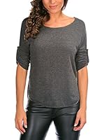 Bleu Marine Camiseta Manga Larga Jade (Gris)