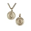 St. Christopher US Navy Medal,Pewter,24", endless stainless, steel chain