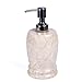 Creative Home Natural Champagne Marble Liquid Soap Lotion Dispenser with Stainless Steel Pump for Bathroom Countertop Organize Kitchen Sink Hand Soap Dispenser, 3.3