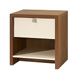 Contemporary Nightstand in Cream and Walnut Finish By South Shore Furniture