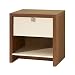 Contemporary Nightstand in Cream and Walnut Finish By South Shore Furniture