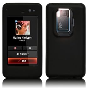 Online Soft Black Silicone Skin Protector Nokia N900