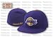 Los Angeles Lakers Mitchell & Ness Purple Throwback Fitted Cap / Hat