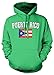 Cybertela Faded Distressed Puerto Rico Flag Sweatshirt Hoodie Hoody