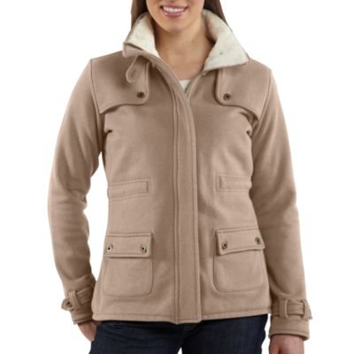 Hot Review !!! for Carhartt WK111 Women's Sherpa Sweat Jacket Light Shale Brown Medium