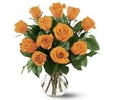 12 Orange Roses