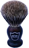 100% Pure Badger Bristle Shaving Brush with Faux Tourtise Shell Handle & Free Shave Stand from Parker Safety Razor