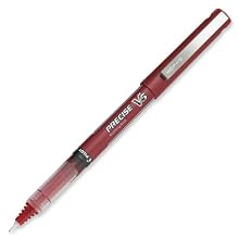 Pilot Precise V5 Stick Rolling Ball Pens, Extra Fine Point, Red Ink, Dozen Box (35336)