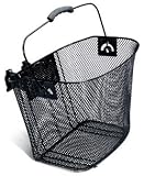 Biria bicycle Basket with Bracket Black - Front Quick Release Basket, Removable, Wire Mesh Bicycle basket Express Klick, Black