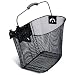 Biria bicycle Basket with Bracket Black - Front Quick Release Basket, Removable, Wire Mesh Bicycle basket "Express Klick", Black