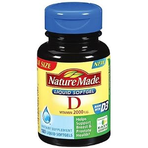 Nature Made Vitamin D 2000IU, 180 Softgels