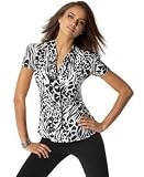 Apparel : Style&co. Animal-Print Short-Sleeved Blouse