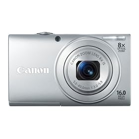 Canon PowerShot A4000 IS Silver 16 MP 8X Optical Zoom Digital Camera
