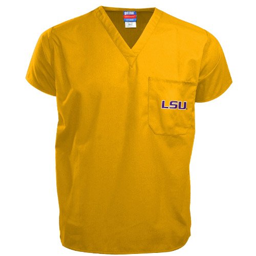 LSU Tigers Gold Scrub Top (XXX-Large)