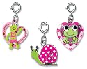 CHARM IT! Set of 3 Animal Charms with Snail, Frog Heart Locket and Jumping Heart Frog