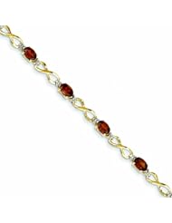 4.7 Carat 14K Gold Garnet & Diamond Bracelet