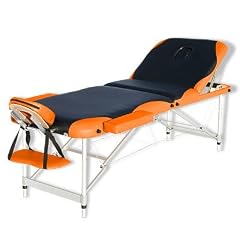 Massageliege Massage Wellness Liege stabil transportabel + Tasche orange / schwarz - Art. MC4000