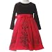 Infant Toddler Girls Clothes Christmas RED FLORAL Dress RARE EDITIONS 12M-4T