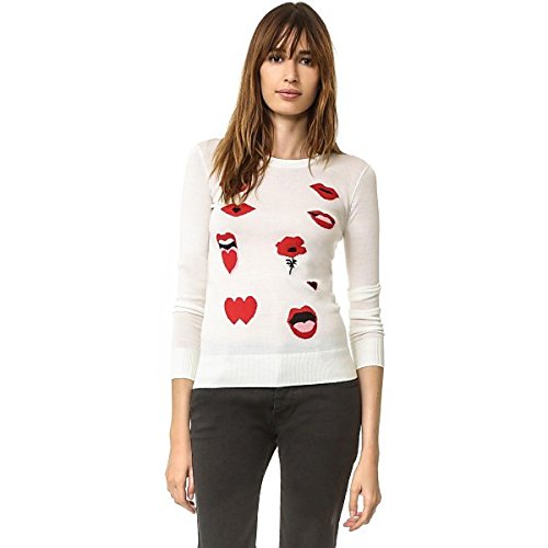 SONIA BY SONIA RYKIEL ソニアバイソニアリキエル レディース ニット&セーター Lips Sweater Ecru/Sca [並行輸入品]