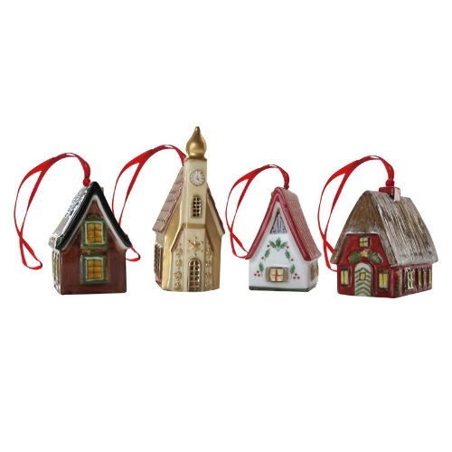 Villeroy & Boch Nostalgic Ornaments Miniglocken H&auml;user, Set 4tlg 60&nbsp;mm Preisvergleich