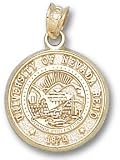 Nevada Wolf Pack Solid 10K Gold Seal Pendant