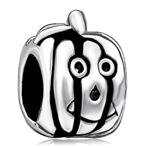 Halloween Charms Happy Smile Face Pumpkin Jack-o-lantern Halloween Beads Fit Pandora Charm Bracelets