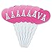 Pink Heart Love Set of 6 Cupcake Picks Toppers Decoration Names Female Ap-Az - Ava