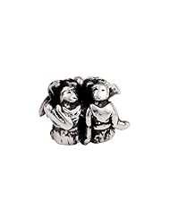SilveRado(tm) MS300 Sterling Silver Zodiac Gemini Bead / Charm