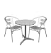 Produkt-Bild: Aluminium Bistro-Set Balkonm&ouml;bel Stapelstuhl - 3tlg