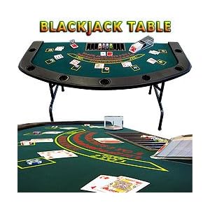 6' X 3' Foot Full Size Folding Blackjack Table for Your Game Room or Traveling Games 6' X 3' Foot Full Size Folding Blackjack Table for Your Game Room or Traveling Games
