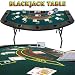6' X 3' Foot Full Size Folding Blackjack Table for Your Game Room or Traveling Games 6' X 3' Foot Full Size Folding Blackjack Table for Your Game Room or Traveling Games