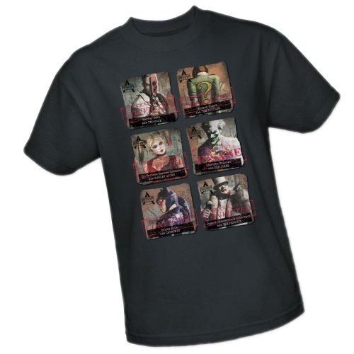  Arkham Lineup -- Batman Arkham City Adult T-Shirt