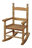 Gift Mark Child's Double Slat Back Rocking Chair, Natural