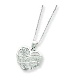 Sterling Silver Diamond Mom Necklace with 18 inch Sterling Silver chain