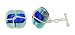 Handmade sterling silver and dichroic art glass cufflinks