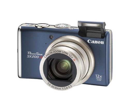 Canon PowerShot SX200 IS Digitalkamera (12 Megapixel, 12-fach opt. Zoom, 7,6 cm (3 Zoll) Display) Blue