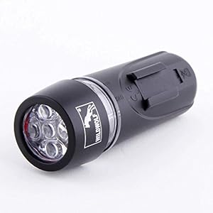 IT Mall Multi-functional Waterproof Super Bright& Exquisite White LED Bicycle Kit(Front 5 LED Light 2 Mode+Back 4 LED Light 3 Mode+2 Strips)