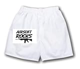 White Boxer Short with airsoft rocks
