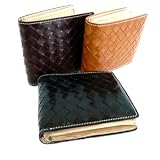 ブライドルレザー ボリュームカード メッシュ メンズ二つ折り財布/