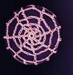 Bubblegum Pink Spider Web Crocheted Hair Bun Cover- MEDIUM