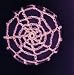 Bubblegum Pink Spider Web Crocheted Hair Bun Cover- MEDIUM