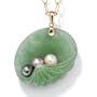 Jade/Pearl 14k Gold Pendant