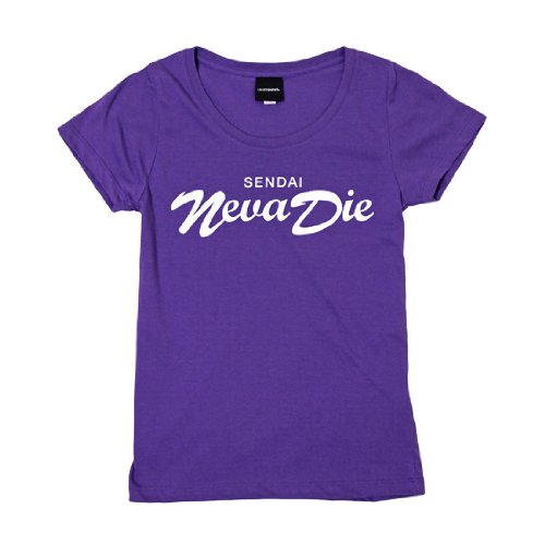 【 CASSETTE PUNCH / カセットパンチ 】 Sendai Neva Die Lady's Tee ( 仙台 ネバダイ レディース Tシャツ ) / パープル ( SENDAI NEVA DIE ) ( レディース 女性用 Tシャツ )