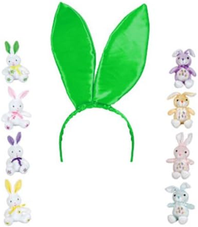 New 9.5" Green Satin Easter Bunny Rabbit Costume Ears