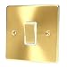 SATIN BRASS INTERMEDIATE 6AMP LIGHT SWITCH C313BBW