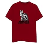 American Shorthair T-Shirt, Maroon, Small