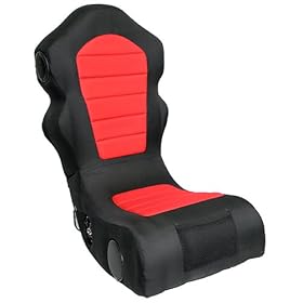 LumiSource BoomChair P32 Video Game Chair, Black/Red