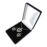NFL Minnesota Vikings Reversible Crystal Heart Pendant and Earrings in Satin Box